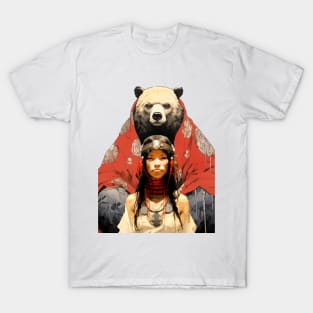 National Native American Heritage Month: "The Bear Mother" or "The Woman Who Married a Bear" T-Shirt